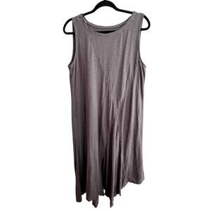 Eileen Fisher Hemp & Organic Cotton Asymmetric Sleeveless Casual Dress